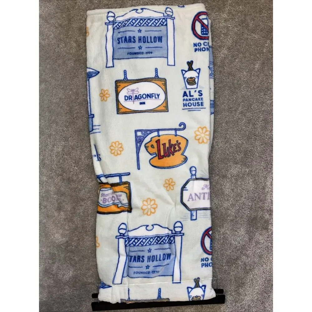 Gilmore Girls Town Signs Plush Throw Blanket 50” X 70” Dragonfly Inn Luke’s NEW